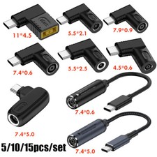 5-15x Laptop Charger TO USB Type C 65W PD Power Converter Charging Cable Adapter picture