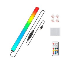Under Monitor RGB Light Bar, LED for Desk Gaming Setup, 12 inch, Black picture