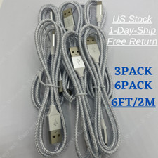 3/6Pack USB Charging Cable Heavy Duty For iPhone 14 13 12 11 XR 8 7 Charger Cord picture