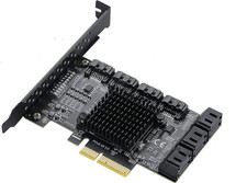 PCIe SATA Controller Card 10 Port with 10 SATA Cables and Low Profile Bracket -  picture