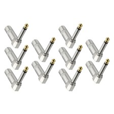 10PCS 1/4 TS Right Angle Mono Phone Plug ideal for professionals and enthusiasts picture