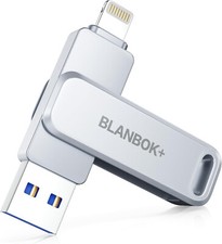 MFI Certified USB Flash Drive USB 128GB for iPhone, Blanbok + Pen USB 3 IN 1 (X3J) picture