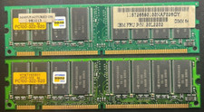 Lot of (2) 64MB HYUNDAI PC-100-322-620 NON-ECC SDRAM HYM7V65801 ATFG-10S picture