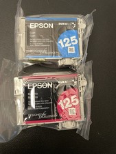 Epson 125 Printer Ink Replacements (Lot of 2 - 1 Cyan And 1 Magenta) Sealed picture