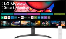 LG - 34 in WQHD 100Hz 5ms Smart Monitor with HDR10 HDMI USB-A - Black picture