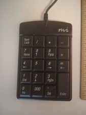 Micro Innovations KB25B-F USB Numeric Keypad Black Tested Working Num Lock LED picture
