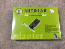 NETGEAR 32 BIT PCI ADAPTER 10/100 MBPS ETHERNET NEW- SEALED NEW -P13 picture