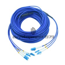 150M Indoor Armored Fiber Cable LC-LC 4 Strand SingleMode 9/125 Fiber Patch Cord picture