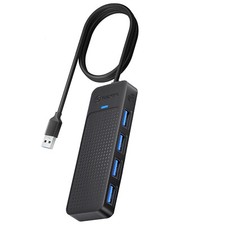 PHIXERO USB 3.0 Hub 4-Port USB Hub USB Splitter w/ Super Speed 5Gbps 3.3ft Cable picture