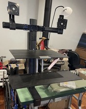 Ergotron 33349200 Workfit-S Dual Worksurface Just Stand - main shaft stuck Used picture