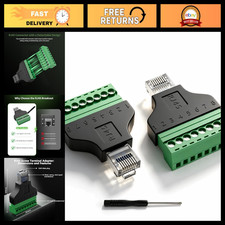 2PCS RJ45 Screw Terminal Adapter, Ethernet Breakout Board, Network Connector picture