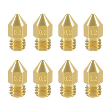 8 Pcs 0.2mm MK8 Extruder Nozzles 3D Printer Nozzles for Creality Ender 3/3 Pr... picture