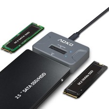 AOKO NVMe to USB 3.2(10Gbps) SSD Reader Docking Station – Portable M.2 black  picture