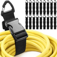 6 Pack 17 Inch Adjustable Extension Cord Holder Organizer with Triangle Clips picture