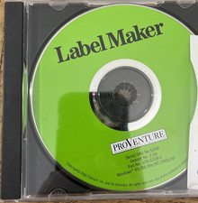 Label Maker PC CD Rom Software By ProVenture-Rare Vintage-SHIP 24 HRS picture