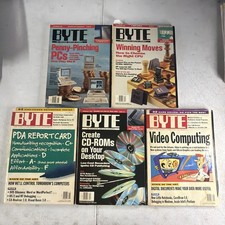 Lot Of 5 Vintage Byte Computer Magazines 90’s picture