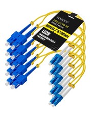 5 Pack OS2 SC to LC Fiber Patch Cable0.5m1.6ft Single Mode Duplex lc to sc Fi... picture
