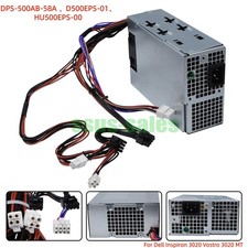 500W PSU DPS-500AB-58A Power Supply For Dell Inspiron 3020 Vostro 3020 MT 80PLUS picture