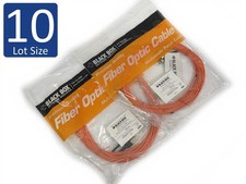 Mixed Lot of 10 NEW Black Box Fiber Optic Cables Ceramic Tip Duplex Riser 10M picture