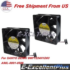 2X For SANYO DENKI 9WF1224H1D03 A90L-0001-0509 Cooling Fan 3Pin 24V 0.32A 12038 picture