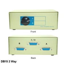 Kentek 2-Way DB15 Manual Data Transfer Switch Box Rotary for MAC Display Monitor picture