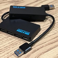 4-Port USB 3.0 Hub 5Gbps Portable Compact PC Mac Laptop Notebook Desktop picture