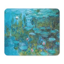 CafePress Monet Water Lilies Low Poly Mousepad  (149600707) picture