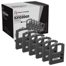 LD Compatible Printer Ribbon Replacements for Okidata 52102001 Nylon (Blk, 6-Pk) picture