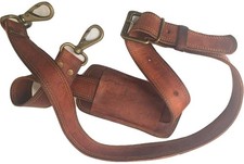 Leather Adjustable Padded Replacement Shoulder Strap with Metal Swivel Hooks ... picture