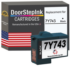 DoorStepInk Compatible Ink Cartridges for Dell 7Y743 Series 2 BK-USA picture