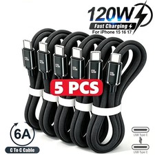 5-Pack USB-C Charging Cable 120W Fast Charging Braid Charging & Data picture