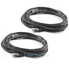 2X 50FT 15M CAT5 CAT5E RJ-45 ETHERNET LAN NETWORK PATCH CABLE GREY CORD PC MAC picture