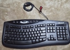 Microsoft Comfort Curve Keyboard 2000 USB Ergonomic KU-0459 Tested Working picture