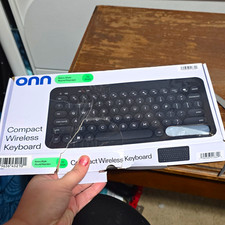 onn 78-Key Compact Wireless USB Keyboard, Quiet Keys, Black QWERTY English picture