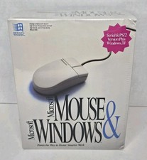 Microsoft Mouse & Microsoft Windows 3.1 Serial & PS/2 1992 Big Box NEW SEALED  picture