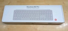 Keychron B6 Pro Ultra-Slim White Wireless Full Size Keyboard | Mac/PC w/ Box picture