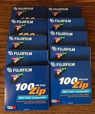 FUJIFILM ZIP 100 DISKS - LOT OF 10 -NEW OLD STOCK picture