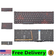 Replacement Keyboard with Red Backlight Compatible with Acer AN515-45 AN515-4... picture