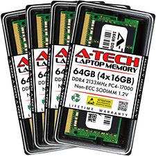 A-Tech 64GB Kit 4x 16GB PC4-17000 Laptop SODIMM DDR4 2133 MHz Non-ECC Memory RAM picture