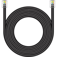 CAT5 RJ11 Data Cable DSL 100ft High-Speed for 100 feet, Black picture