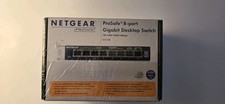 Netgear Prosafe 8 Port Gigabit Switch GS108 10/100/1000 Mbps New in Box picture
