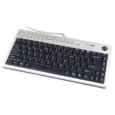 Ione SCORPIUS-K3NT Compact Multimedia Keyboard Wired USB Keyboard with Trackball picture
