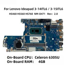 Lenovo IdeaPad 3-14ITL6 3-15ITL6 Motherboard Celeron 6305U CPU 4GB-RAM NM-D471 picture
