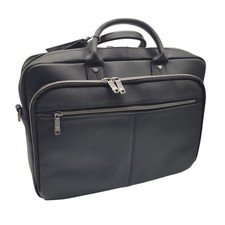 Samsonite Classic Leather Briefcase for 15.6” Laptop Black Bag picture