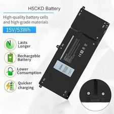 H5CKD Laptop Battery 53Wh for Dell Inspiron 5406 7405 7306 7506 2-in-1 Series US picture
