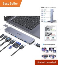 Elegant USB-C Multiport Adapter for MacBook Pro/Air - 8 Ports & Fast Performance picture