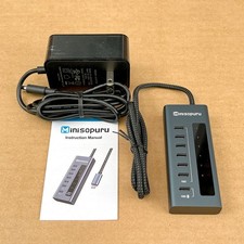 Used Powered USB C Hub 7 in 1 USB-C Hub Support 10Gbps Data & 20W Charging picture
