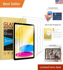 3 Pack Screen Protector for iPadA16 11/10 Generation 11