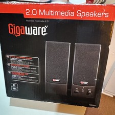 Gigaware 2.0 Multimedia Speakers Computer Model 4000337 with power cord picture