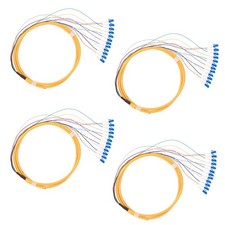 GESD 4 Pcs 1.5M 12 Strand SingleMode LC-UPC Fiber Pigtail Patch Cord picture